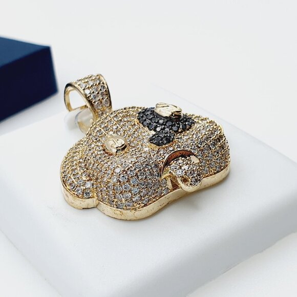 14K Gold Plated Cubic Zircon Pendant, INUS1BR260 - Picture 8 of 9